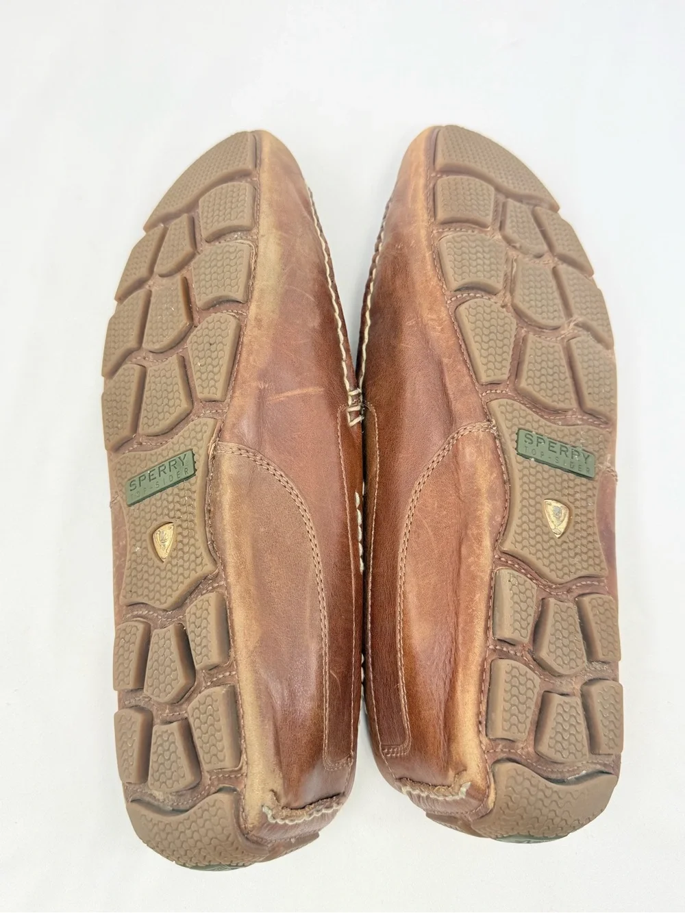 Speedy Gold Cup Brown Leather Woven Upper Slip On Classic Coastal Loafers